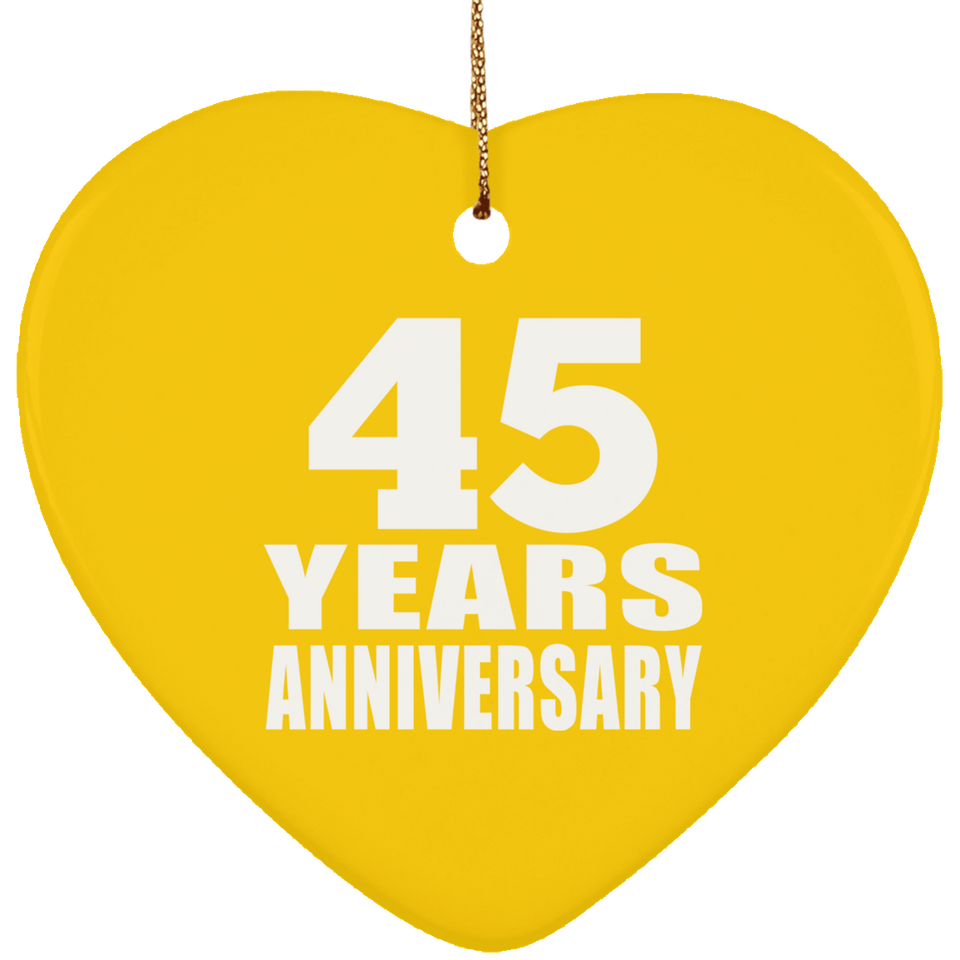 45th Anniversary 45 Years - Heart Ornament