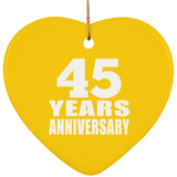 45th Anniversary 45 Years - Heart Ornament
