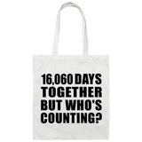 44th Anniversary 16,060 Days Together Who's Counting - Tote Bag White
