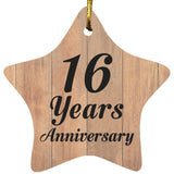 16th Anniversary 16 Years Anniversary - Star Ornament C