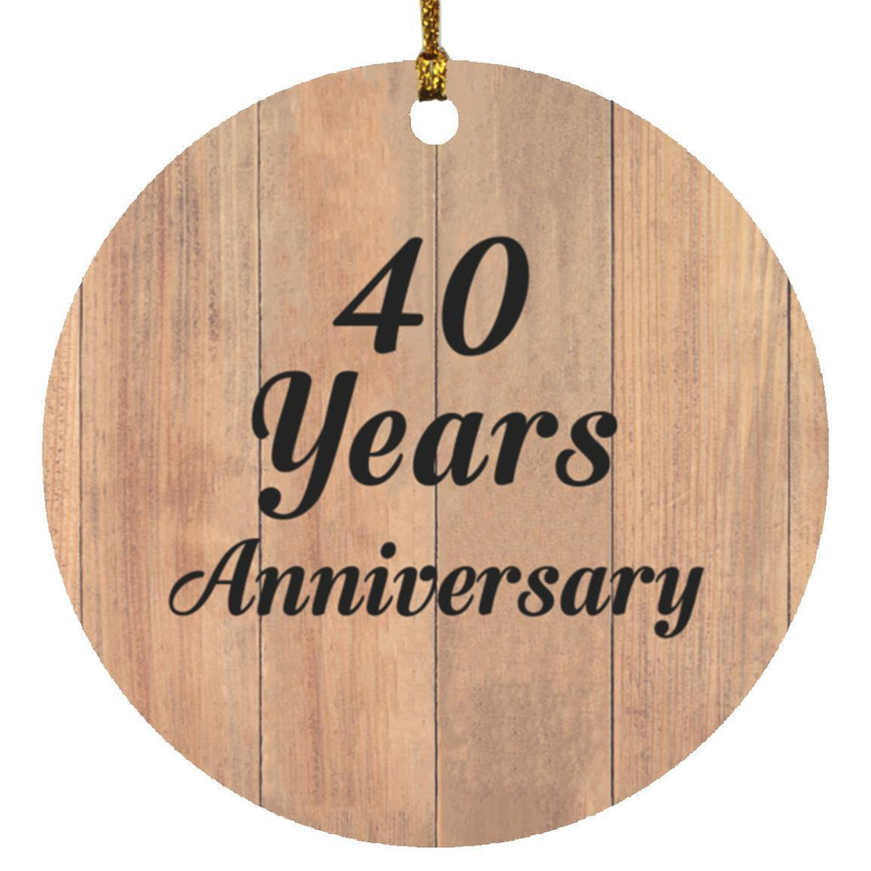 40th Anniversary 40 Years Anniversary - Circle Ornament C