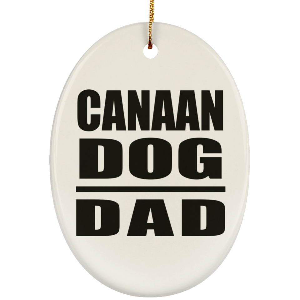 Canaan Dog Dad - Oval Ornament