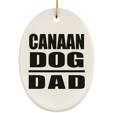 Canaan Dog Dad - Oval Ornament