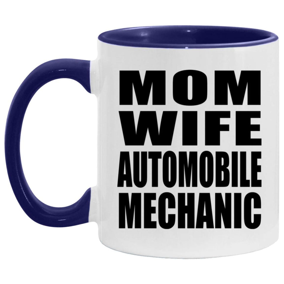 Mom Wife Automobile Mechanic - 11oz Accent Mug Purple
