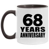 68th Anniversary 68 Years - 11oz Accent Mug Black