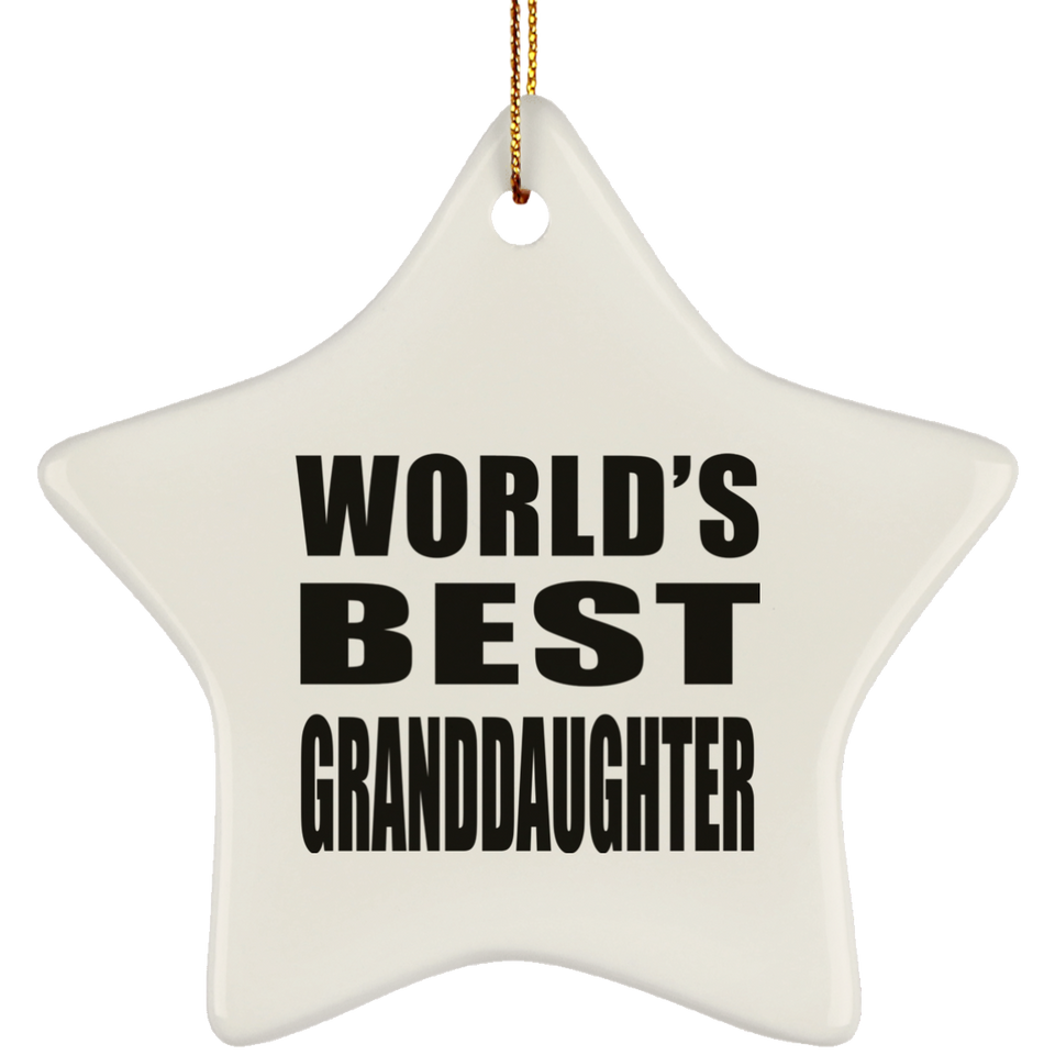World's Best Granddaughter - Star Ornament