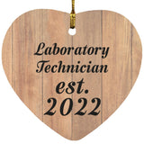 Laboratory Technician Established Est. 2022 - Heart Ornament C