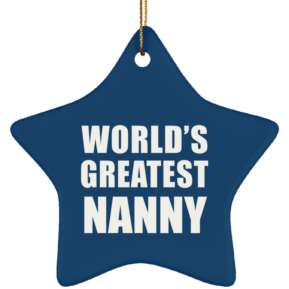 World's Greatest Nanny - Star Ornament