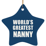 World's Greatest Nanny - Star Ornament