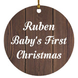 Ruben Baby's First Christmas - Circle Ornament D