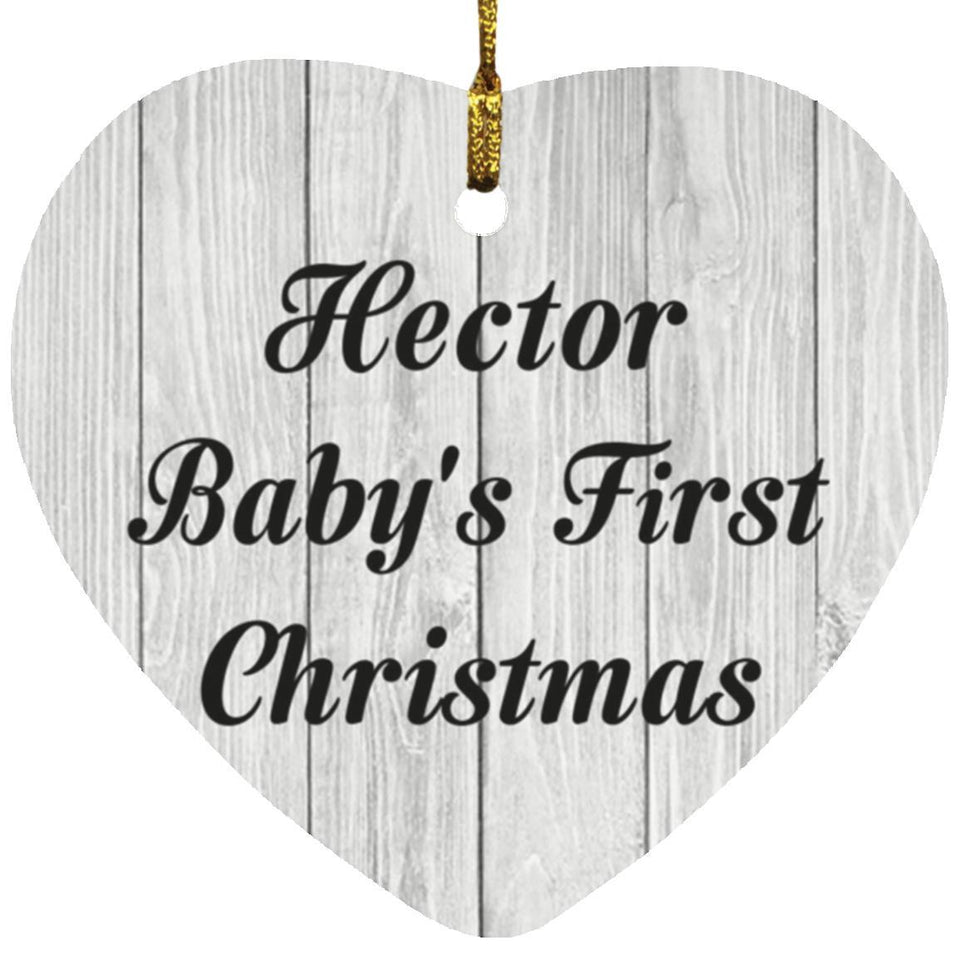 Hector Baby's First Christmas - Heart Ornament F