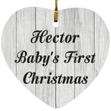 Hector Baby's First Christmas - Heart Ornament F