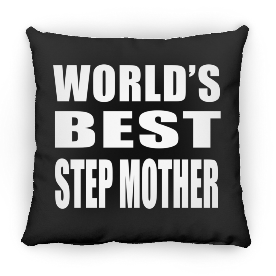 World's Best Step Mother - Throw Pillow Black