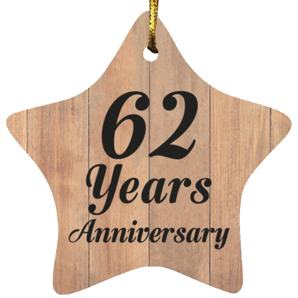 62nd Anniversary 62 Years Anniversary - Star Ornament C
