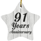 91st Anniversary 91 Years Anniversary - Star Ornament F
