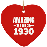94th Birthday Amazing Since 1930 - Heart Ornament