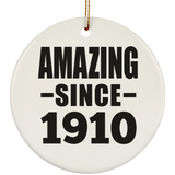 114th Birthday Amazing Since 1910 - Circle Ornament