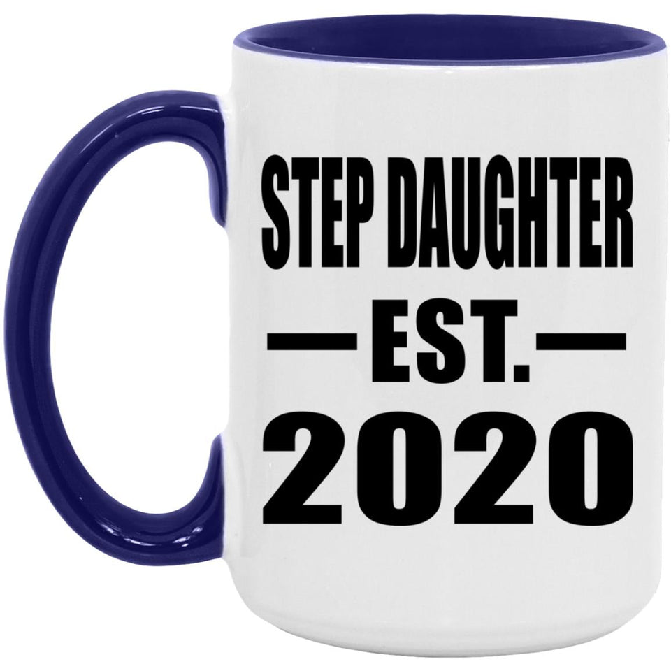 Step Daughter Established EST. 2020 - 15oz Accent Mug Purple