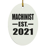 Machinist Established EST. 2021 - Oval Ornament