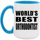 World's Best Orthodontist - 15oz Accent Mug Blue