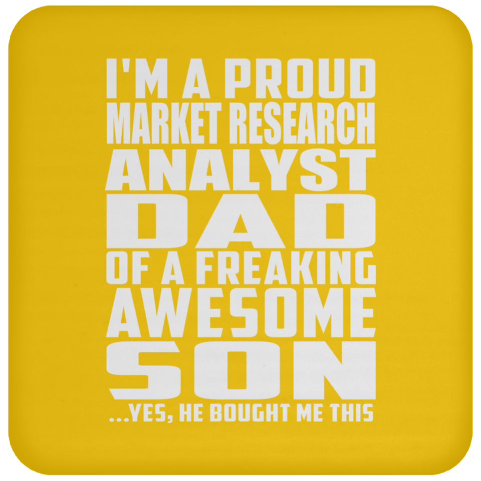 Proud Market Research Analyst Dad Of Awesome Son - Drink Coaster