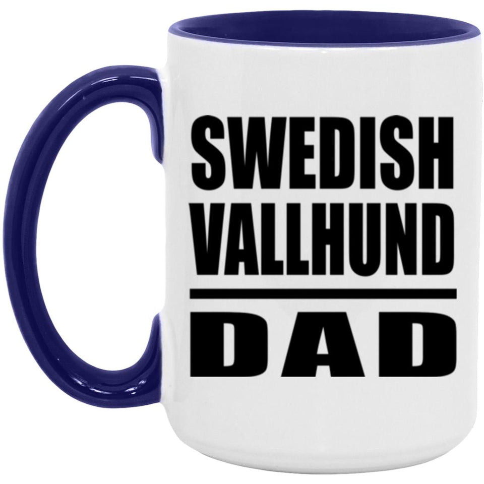 Swedish Vallhund Dad - 15oz Accent Mug Purple