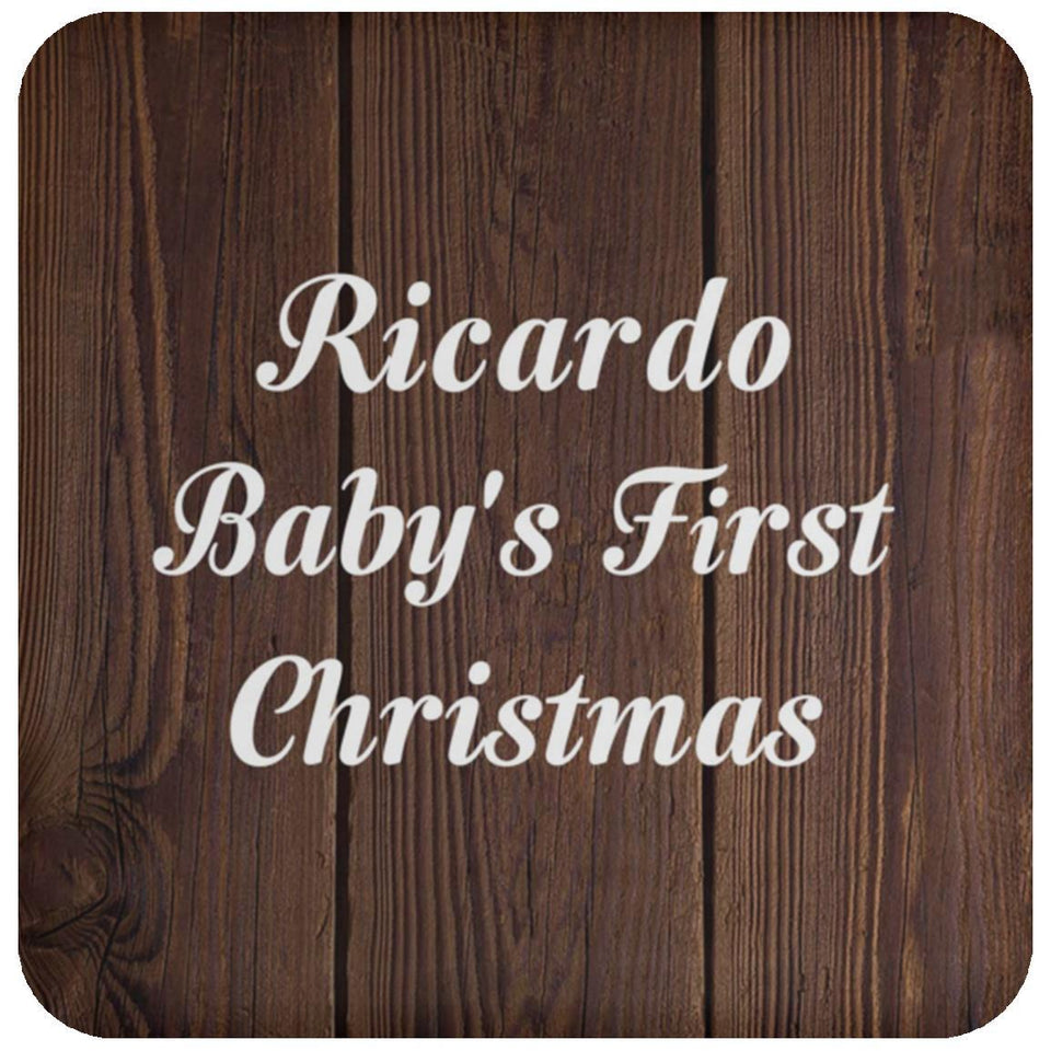 Ricardo Baby's First Christmas - Drink Coaster D