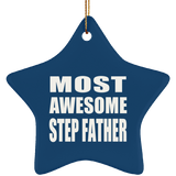 Most Awesome Step Father - Star Ornament