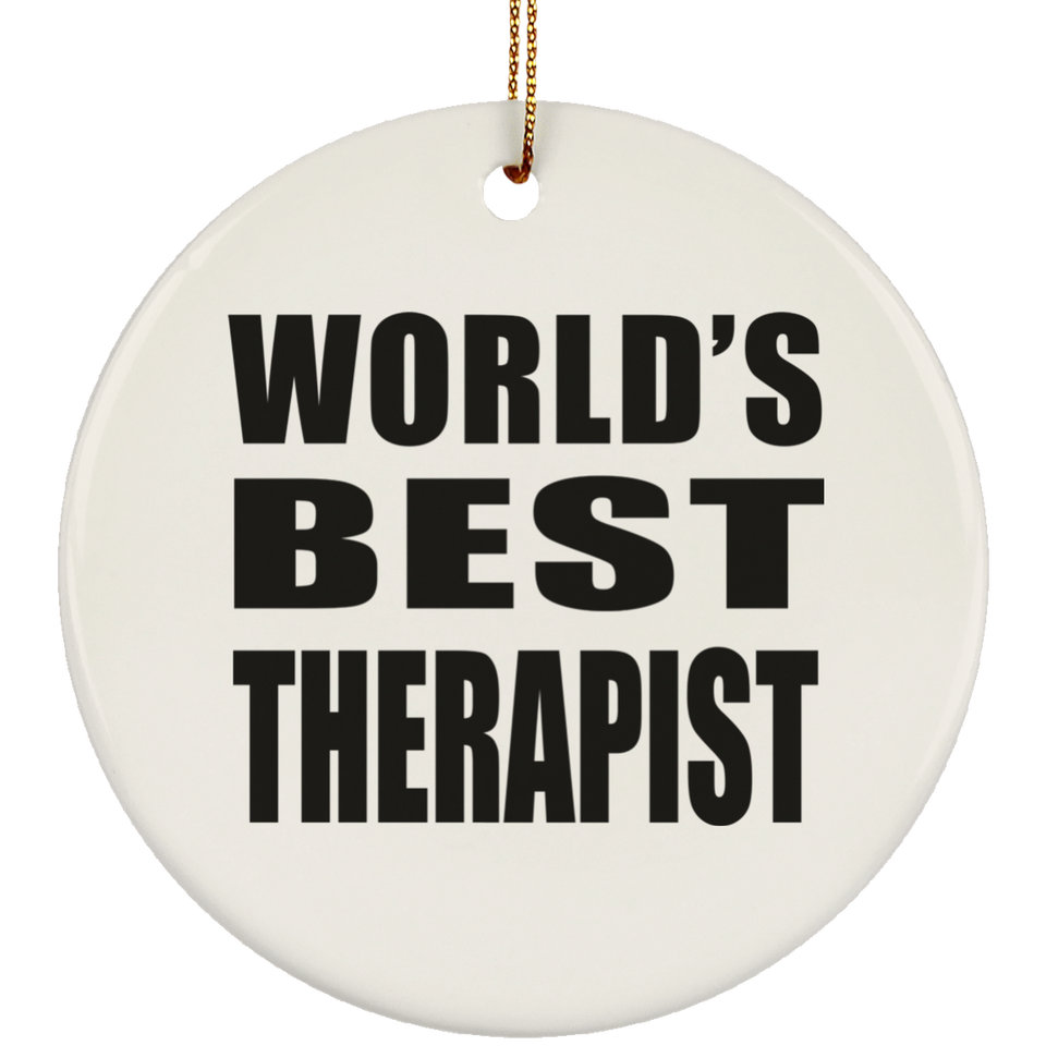 World's Best Therapist - Circle Ornament