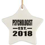 Psychologist Established EST. 2018 - Star Ornament