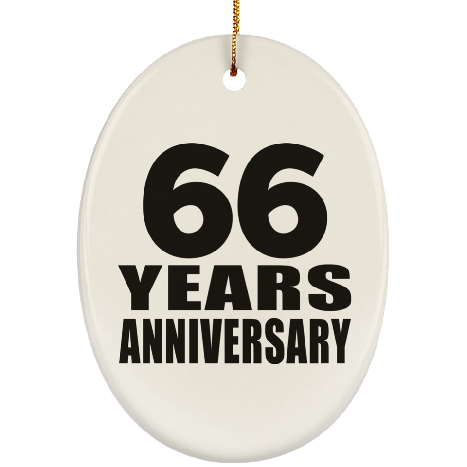 66th Anniversary 66 Years - Oval Ornament