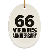 66th Anniversary 66 Years - Oval Ornament
