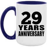 29th Anniversary 29 Years Anniversary - 15oz Accent Mug Purple