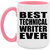 Best Technical Writer Ever - 15oz Accent Mug Pink