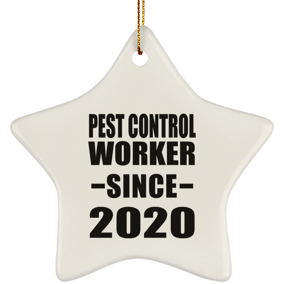 Pest Control Worker Since 2020 - Star Ornament