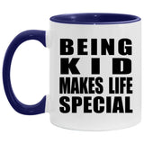 Being Kid Makes Life Special - 11oz Accent Mug Purple