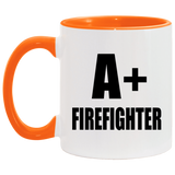 A+ Firefighter - 11oz Accent Mug Orange