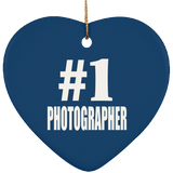 Number One #1 Photographer - Heart Ornament