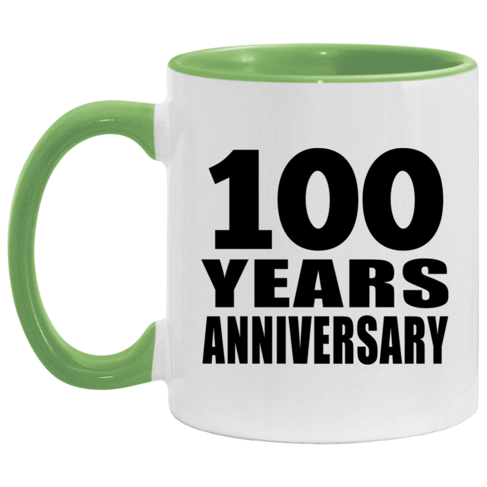 100th Anniversary 100 Years - 11oz Accent Mug Green