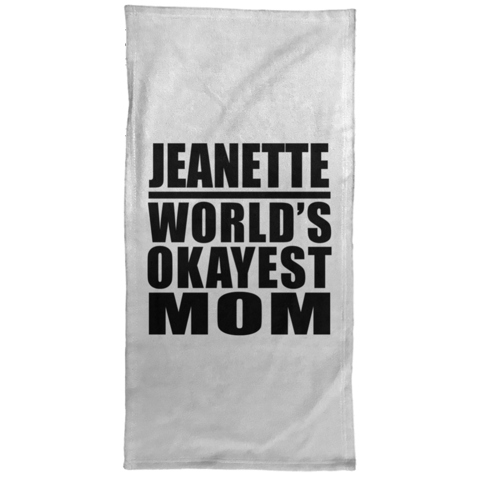 Jeanette World's Okayest Mom - Hand Towel