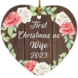 First Christmas As Wife 2023 - Heart Ornament A