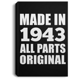 81st Birthday Made in 1943 All Parts Original - Canvas Portrait