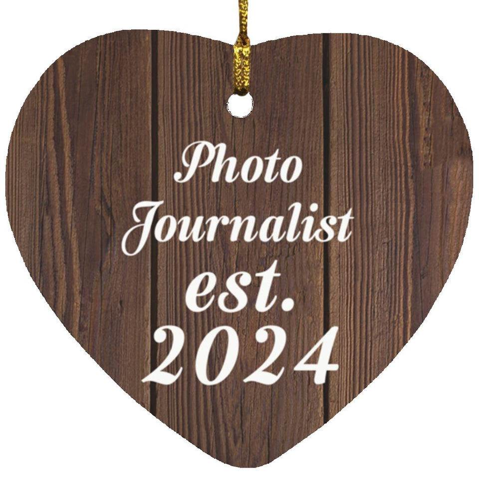Photo Journalist Established Est. 2024 - Heart Ornament D