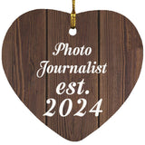 Photo Journalist Established Est. 2024 - Heart Ornament D