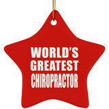 World's Greatest Chiropractor - Star Ornament