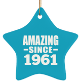 63rd Birthday Amazing Since 1961 - Star Ornament
