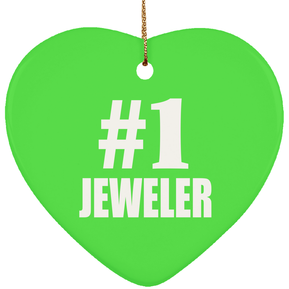 Number One #1 Jeweler - Heart Ornament
