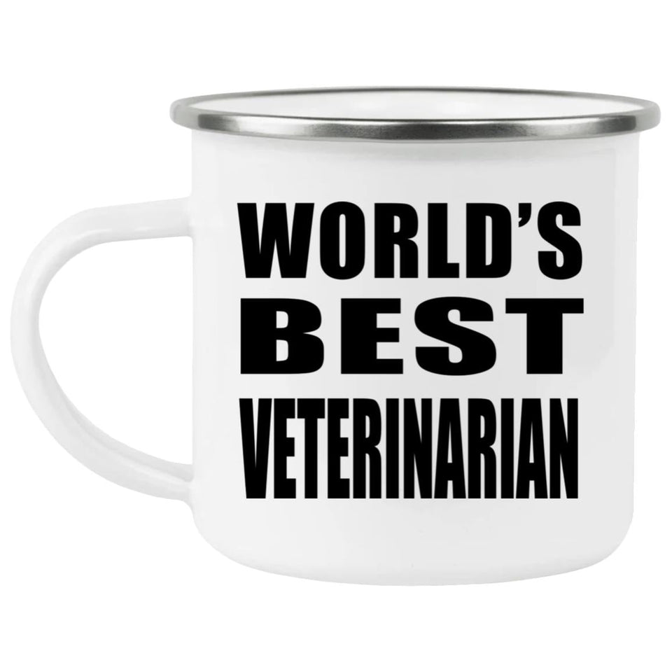 World's Best Veterinarian - 12oz Camping Mug