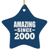 24th Birthday Amazing Since 2000 - Star Ornament