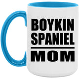Boykin Spaniel Mom - 15oz Accent Mug Blue